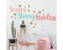 Smart Strong Fearless Inspirational Positive Wall Quote 
